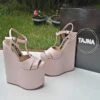 LIGHT PINK SUPER HIGH HEEL SANDALS
