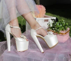 Butterfly Platform Wedding Shoes -Tajna Shoes 19 cm high heel platform wedding shoes 7