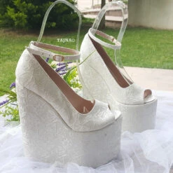 Bridal Collection Peep Toe 21 Cm Platform Wedge Shoes -Tajna Shoes 20180625 152715