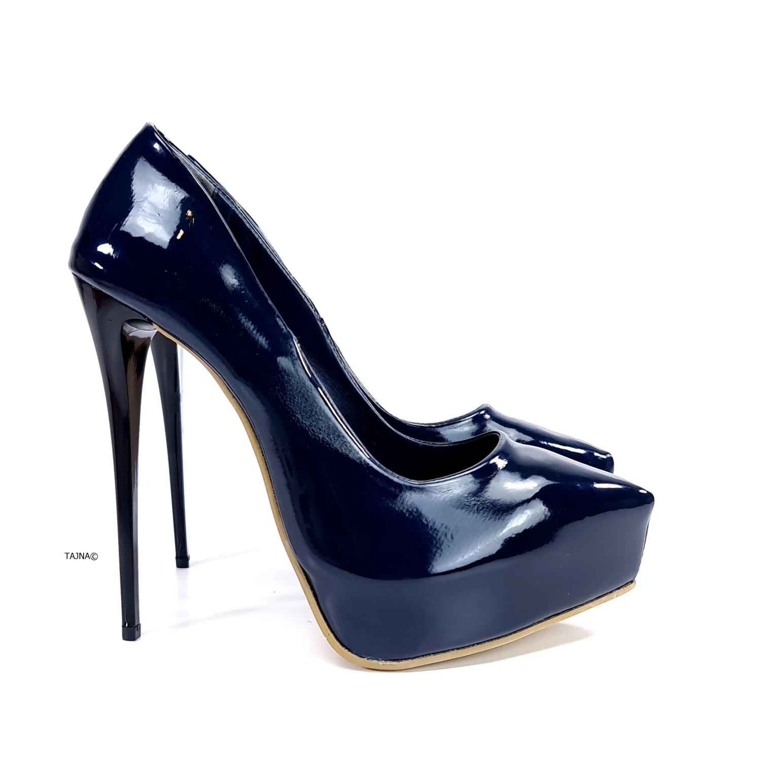 Platform Stiletto Navy Blue Gloss 6 Platform Stiletto Navy Blue Gloss - Image 6