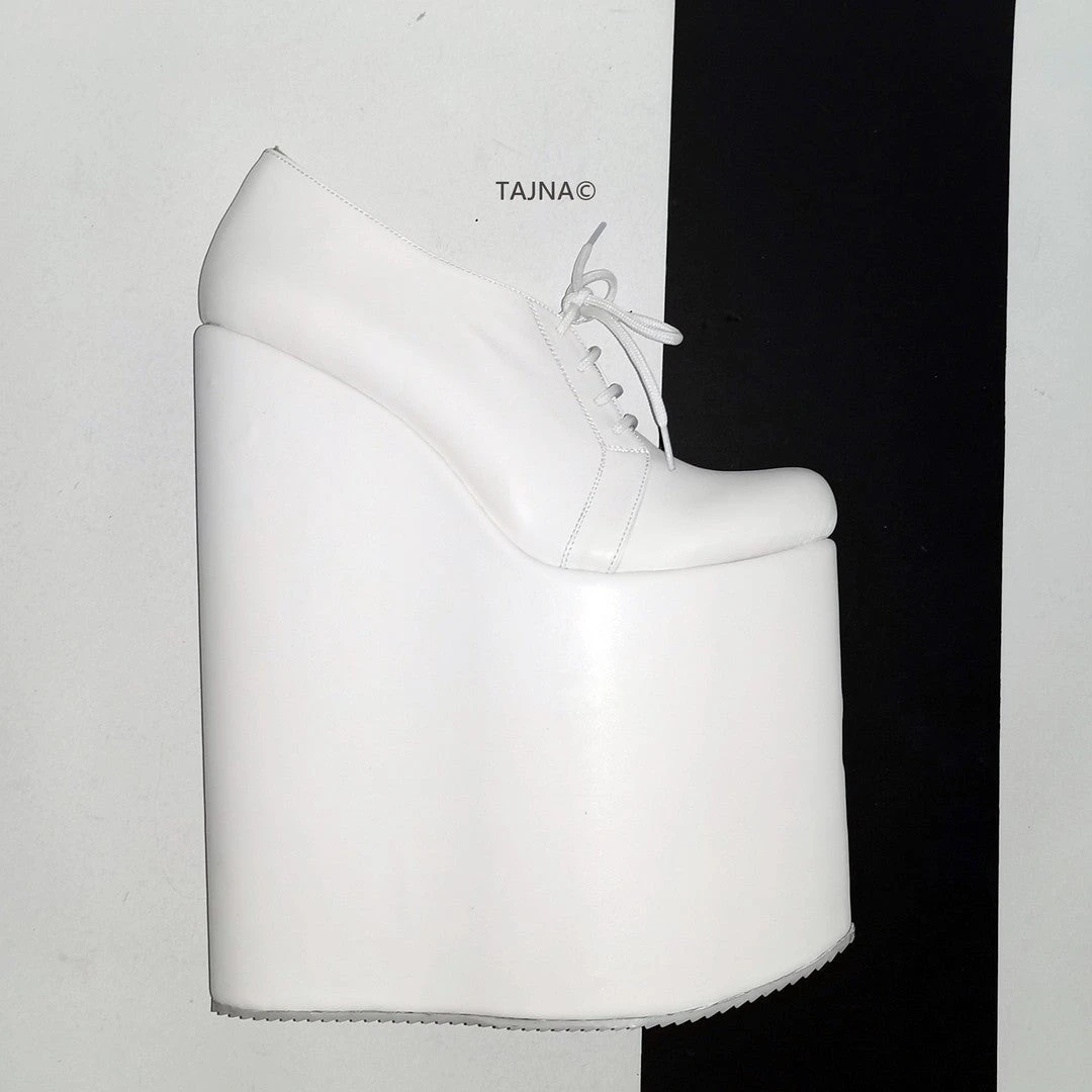 30 Cm High Heel Wedge Shoes White 1 30 Cm High Heel Wedge Shoes White