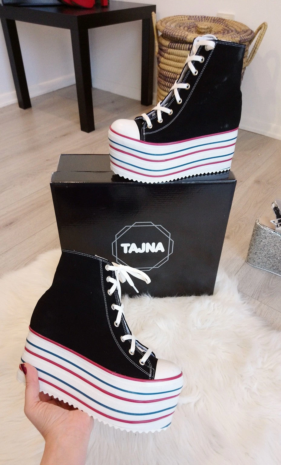 Lace Up Sport Wedge Platform Shoes 2 Lace Up Sport Wedge Platform Shoes - Image 2