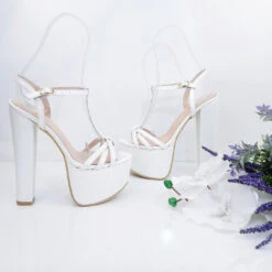 White Strap Bridal Chunky Platform Shoes -Tajna Shoes DSC 1491