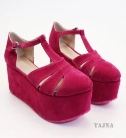 Fushia Pink Wedge Platform Shoes -Tajna Shoes IMG 0161