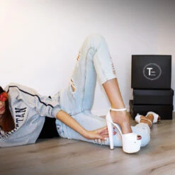 White Ankle Strap 19 Cm Peep Toe Platform Heels 11 White Ankle Strap 19 Cm Peep Toe Platform Heels -Tajna Shoes IMG 0956