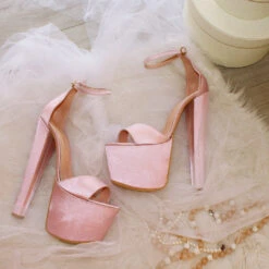 Light Pink Satin Bridal Platform Shoes -Tajna Shoes IMG 1675