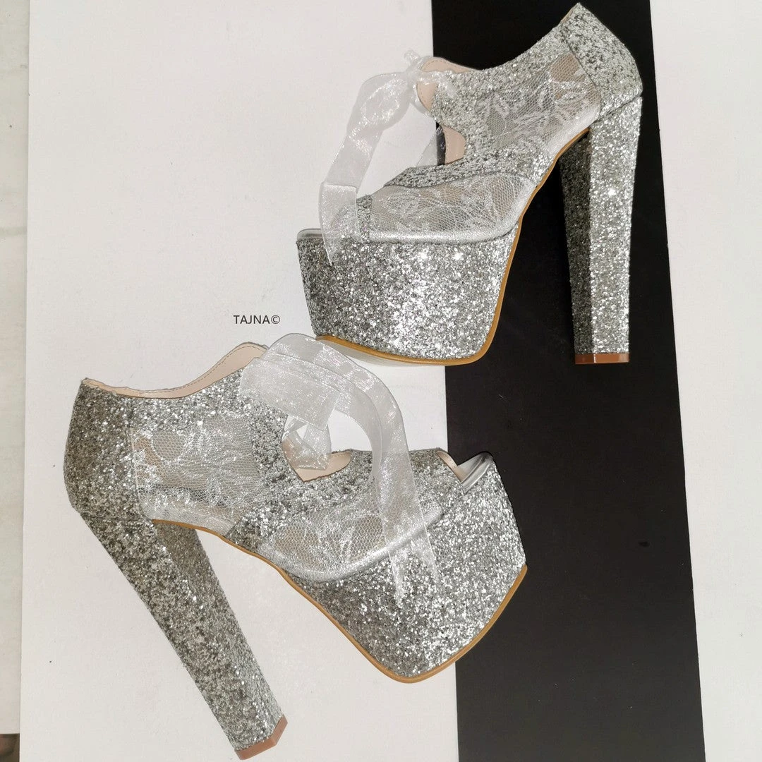 Silver Shimmer Wedding Platform 4 Silver Shimmer Wedding Platform - Image 4