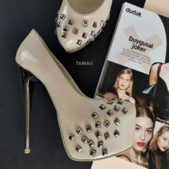 Nude Patent Metal Pinned Platform Pumps -Tajna Shoes IMG 20191011 163216