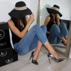 Dark Silver Patent Leather Stiletto