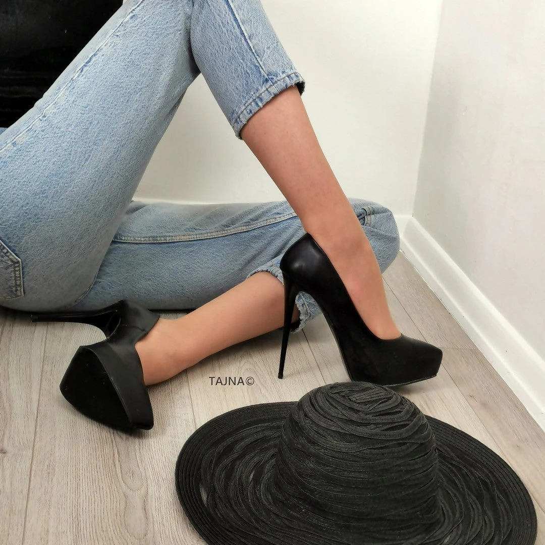 Platform Stiletto Black Matte 5 Platform Stiletto Black Matte - Image 5