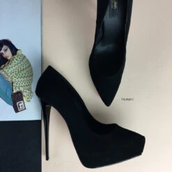 Platform Stiletto Black Suede