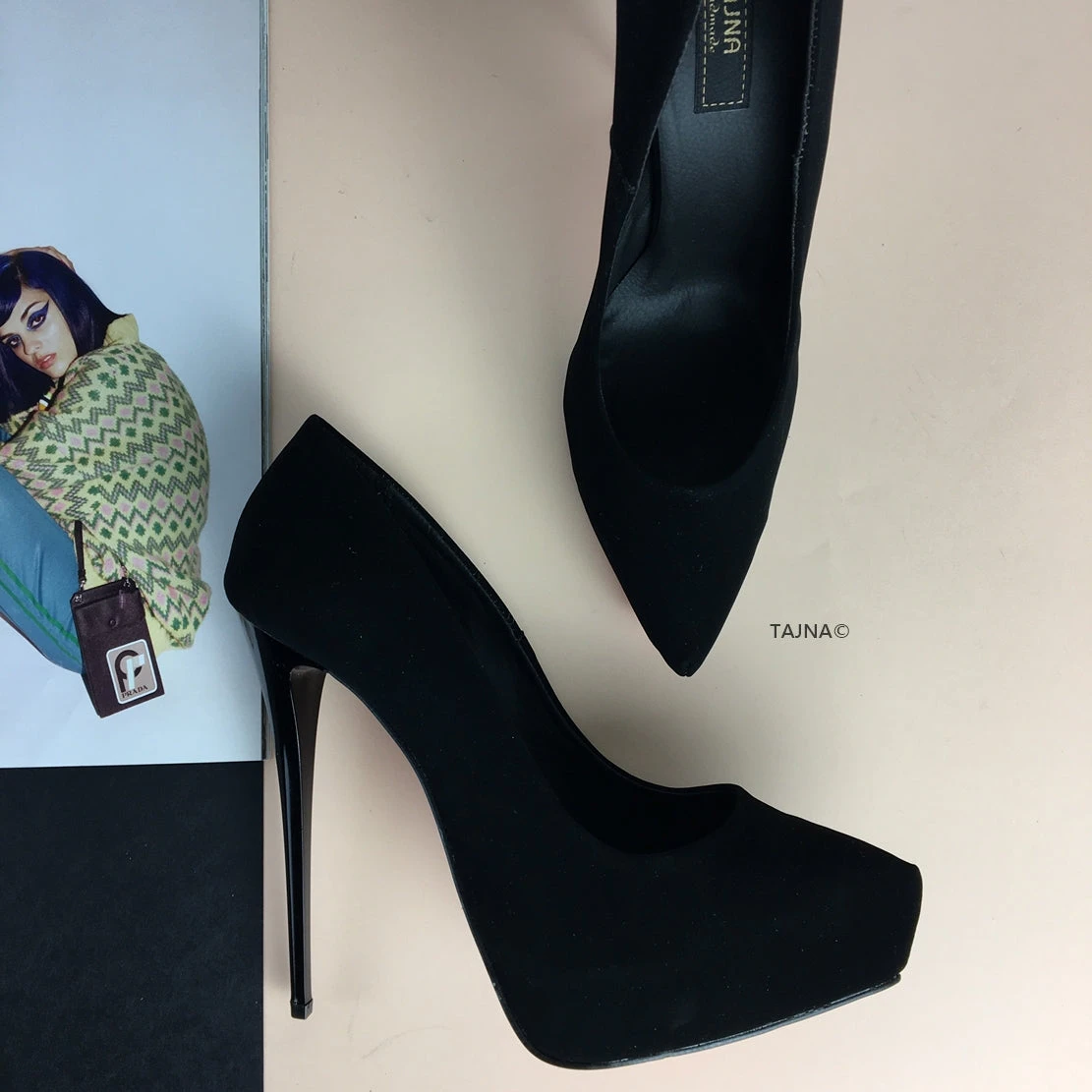 Platform Stiletto Black Suede 1 Platform Stiletto Black Suede