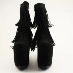 Black Fringe Wedge Platform Boots -Tajna Shoes black wedge platform finge boots 3 d5a743bf eee1 4c82 b604 29d6160d3603