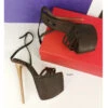 Brown Laser Strap Platform Heel Sandals