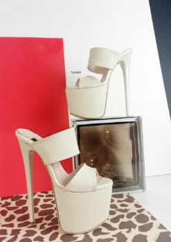 Cream Nude Double Strap Mules 8 Cream Nude Double Strap Mules -Tajna Shoes cream nude high heel mules 4