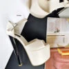 Cream Nude Chunky High Heels