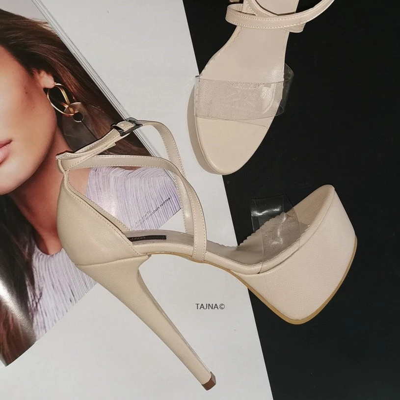 Nude Transparent Strap Platforms 1 Nude Transparent Strap Platforms
