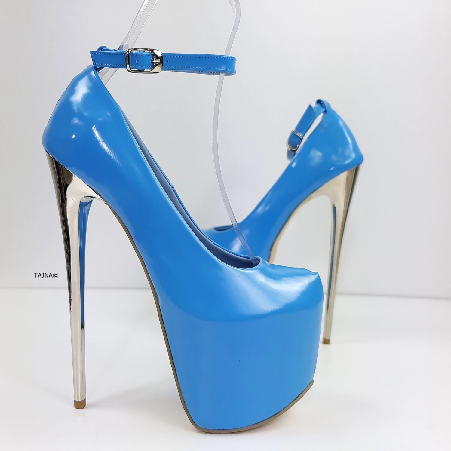 Ankle Strap Baby Blue High Heel Pumps 5 Ankle Strap Baby Blue High Heel Pumps - Image 5