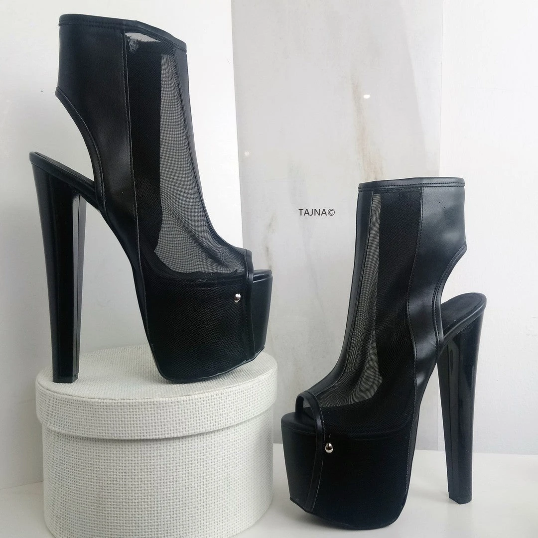 Slingback Black Transparent Booties 2 Slingback Black Transparent Booties - Image 2