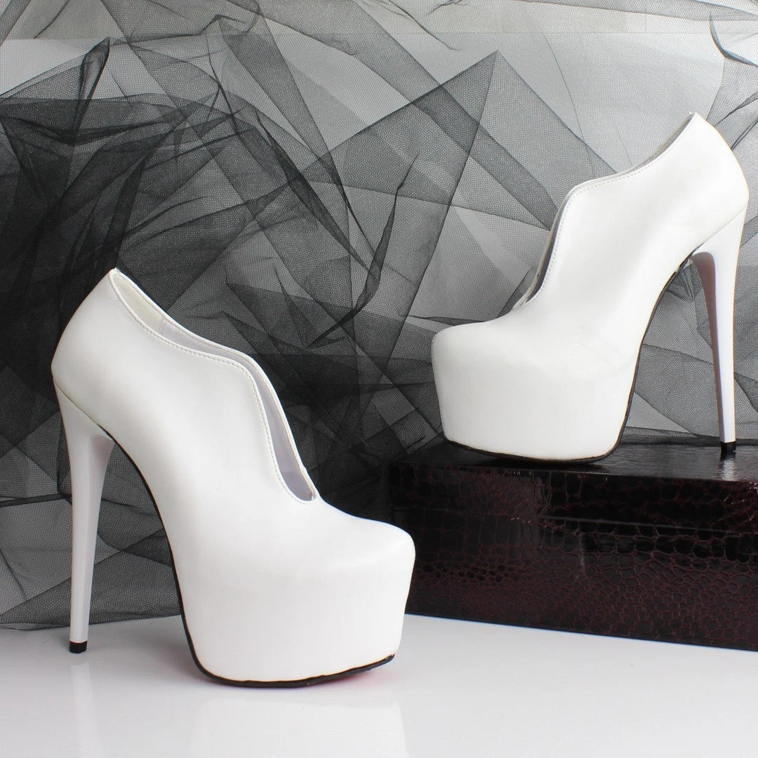White Designer Ankle Platforms 1 White Designer Ankle Platforms