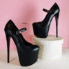 Black Mary Jane High Heels