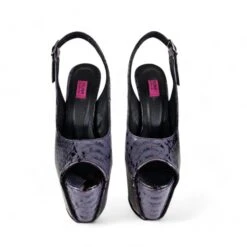 Sling Back Dark Purple Gray Snake Print Heels 15 Sling Back Dark Purple Gray Snake Print Heels -Tajna Shoes gray purple slingback high heel platform shoes tajna club 5