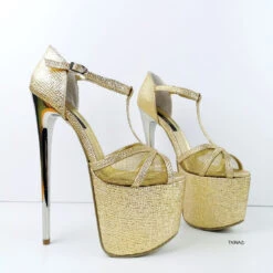 Romantic T-Strap Golden Heels 15 Romantic T-Strap Golden Heels -Tajna Shoes high heel platform shoes tajna club gold colour 10