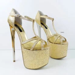 Romantic T-Strap Golden Heels 17 Romantic T-Strap Golden Heels -Tajna Shoes high heel platform shoes tajna club gold colour 12