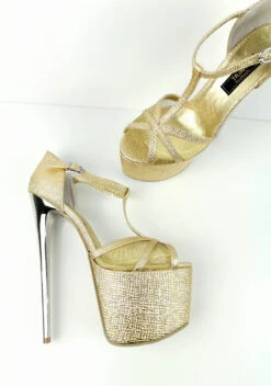 Romantic T-Strap Golden Heels 19 Romantic T-Strap Golden Heels -Tajna Shoes high heel platform shoes tajna club gold colour 5