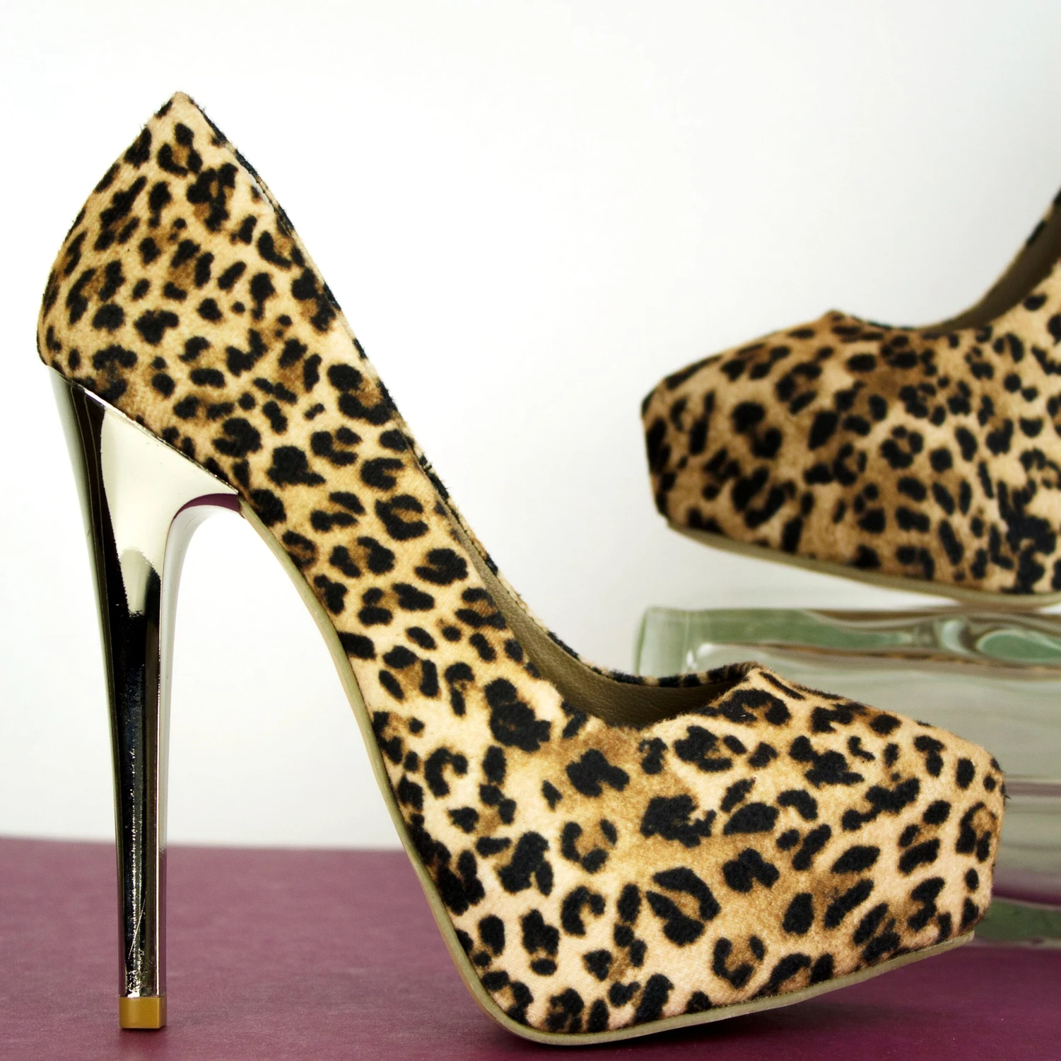 Pointy Toe Metallic Heel Stiletto Leopard 1 Pointy Toe Metallic Heel Stiletto Leopard