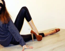 Tobacco Brown Suede Platform 19 Cm Heels 11 Tobacco Brown Suede Platform 19 Cm Heels -Tajna Shoes high heel 19 cm platform shoes 48