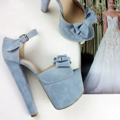 Baby Blue Suede Bridal Platform Shoes 7 Baby Blue Suede Bridal Platform Shoes -Tajna Shoes high heel platform shoes 1699