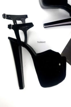 Black Double Strap Platform High Heels -Tajna Shoes high heel platform shoes 1978