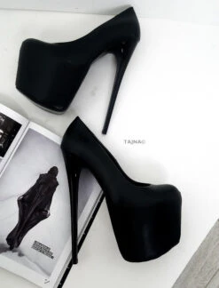 Black Matte Hidden Platform Pumps 5 Black Matte Hidden Platform Pumps -Tajna Shoes high heel platform shoes 2123