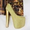 Gold Shimmer Platform Heels