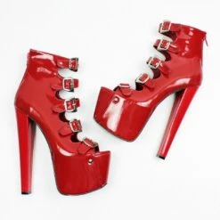 Red Patent Multi Belted Ankle High Heels -Tajna Shoes high heel women shoes 20 1024x1024 2x fbaeb7a9 205f 4010 9e64 5fea65032235
