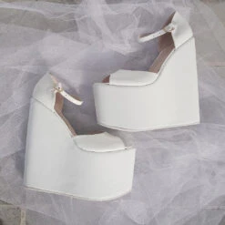 Super High Heel Wedding Shoes Wedges -Tajna Shoes high heel women shoes 91