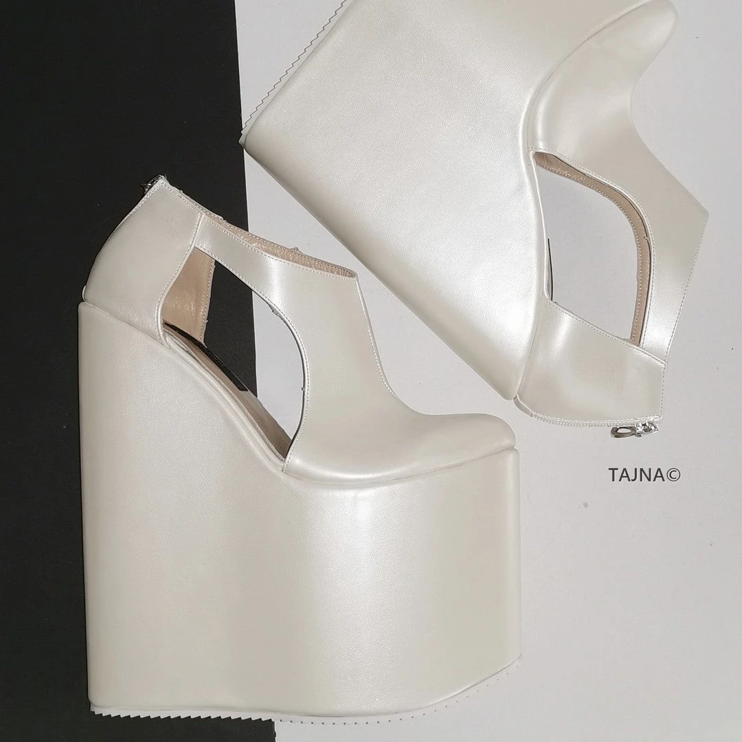 Ivory White Platform Wedges 1 Ivory White Platform Wedges