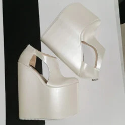 Ivory White Platform Wedges 5 Ivory White Platform Wedges -Tajna Shoes ivory wedge platform wedding shoes 2