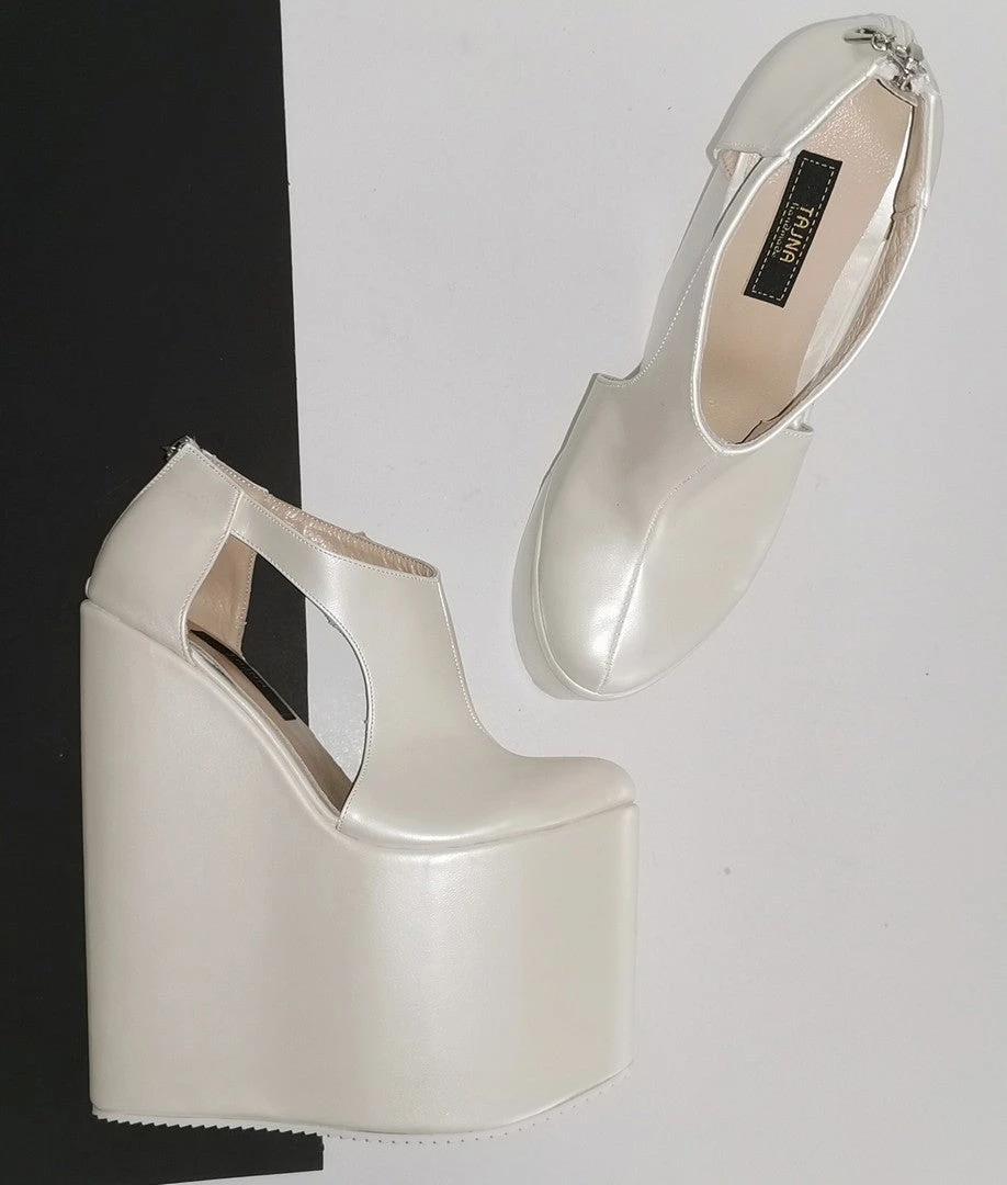 Ivory White Platform Wedges 2 Ivory White Platform Wedges - Image 2