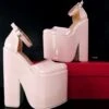 Light Pink Extreme Platform Wedges