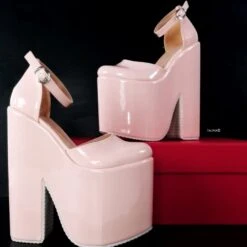Light Pink Extreme Platform Wedges
