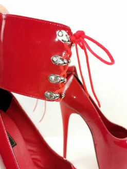 Ankle Cuff Red Patent High Heels -Tajna Shoes red ankle cuff high heel platform shoe 5