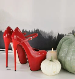 Mary Jane Red Gloss Pencil High Heels 11 Mary Jane Red Gloss Pencil High Heels -Tajna Shoes red gloss mary jane high heel platform shoes tajna club 6