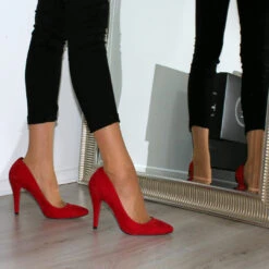 Red Suede Classic Stiletto