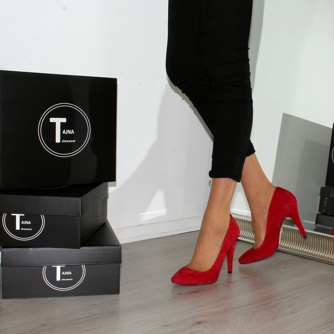 Red Suede Classic Stiletto 3 Red Suede Classic Stiletto - Image 3