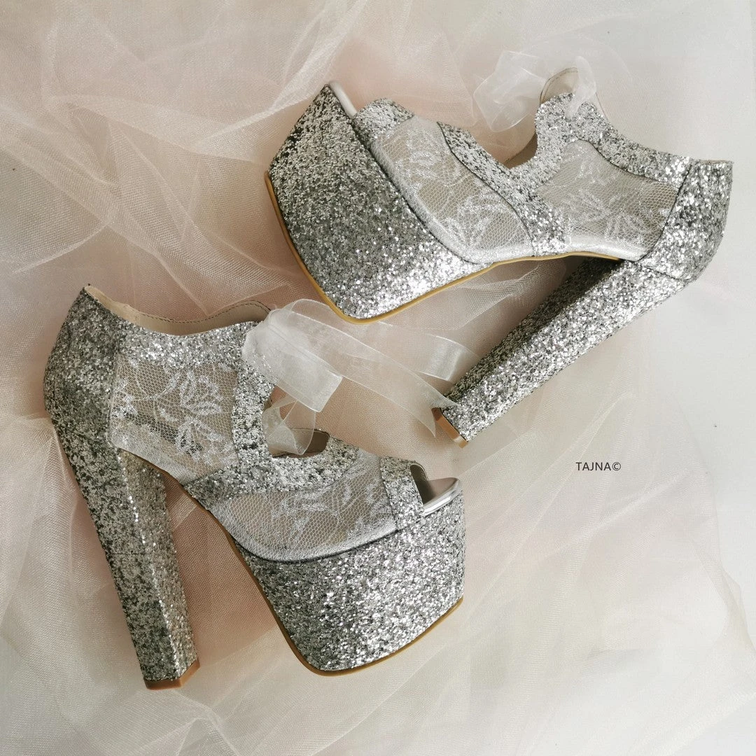 Silver Shimmer Wedding Platform 2 Silver Shimmer Wedding Platform - Image 2