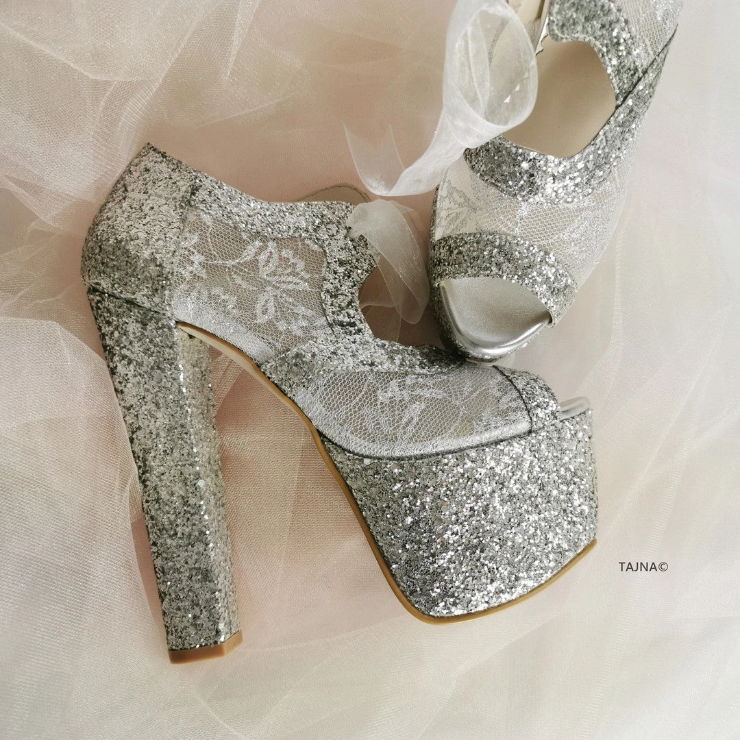 Silver Shimmer Wedding Platform 1 Silver Shimmer Wedding Platform