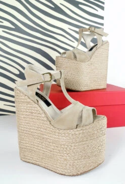 Espadril Beige Platform Wedge Sandals 11 Espadril Beige Platform Wedge Sandals -Tajna Shoes super high heel espadril platform wedge sandals 4