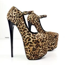 Leopard Mary Jane High Heels